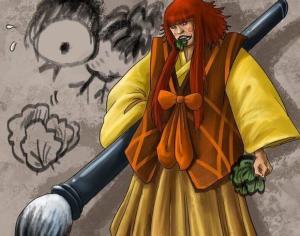 海贼王706话漫画笑声:伽马哈哈哈武器:双刀主人:伊利扎贝罗二世身份