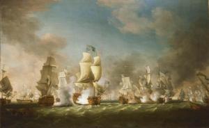 1718年英国皇家海军摧毁一支西班牙舰队