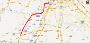 京昆高速京冀界至石家庄段路线示意图