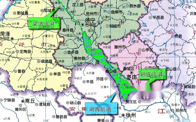 鲁运河干流（航道）走向