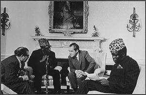 1973年在华盛顿会见美国总统尼克松