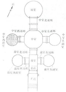 庆陵墓室平面图