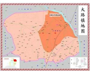 大路站在大路镇方位图