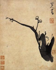 朱耷《简笔花鸟》
