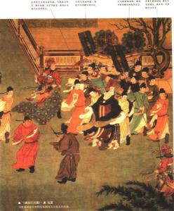 唐代张萱《唐后行从图》