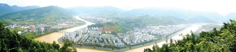 下寺镇中心城区全景俯瞰（2014年）