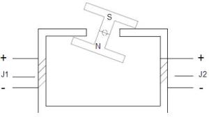 图1 继电器复位状态。