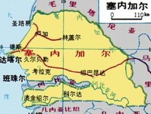 塞内加尔河地图