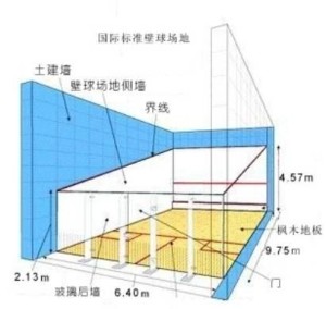 国际标准壁球场地