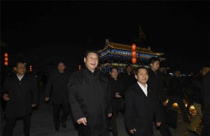 2015年，习主席视察西安城墙