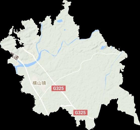 横山镇地形图