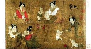 唐代周昉《戏婴图》