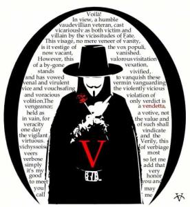 由盖伊·福克斯起灵感的《V字仇杀队》