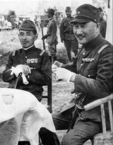 寺内与畑俊六在徐州会师