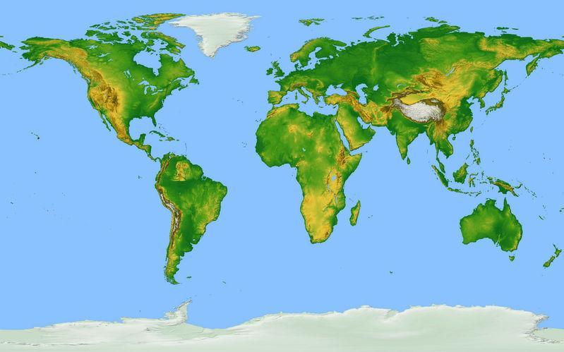 世界地图 描绘整个地球表面的地图 搜狗百科