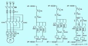 三相异步电动机接触器联锁的正反转控制线路