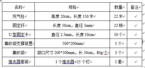 以5m*2.5m径流小区为例所需材料数量