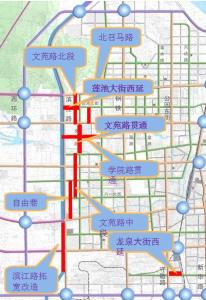 部分道路位置示意图