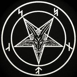 倒五角星2典型标志自称隶属于正路西法撒旦教派组织,在国外较为有名而