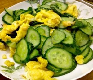 黄瓜炒鸡蛋