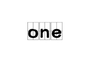 one