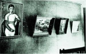上海美术专科学校画廊展览一角