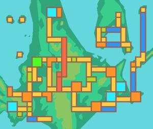 神奥地方在第四世代游戏中的详细地图