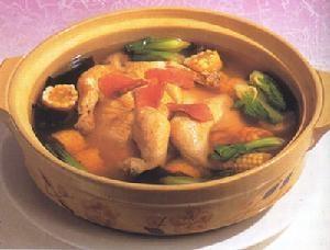 竹丝鸡炖嫩玉米