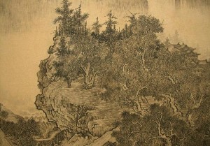 《溪山行旅图》局部