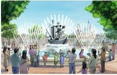 “蒸汽船米奇喷泉”效果图