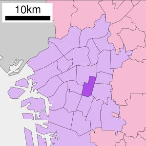 天王寺区在大阪市的位置