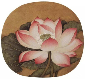 宋吴炳出水芙蓉图