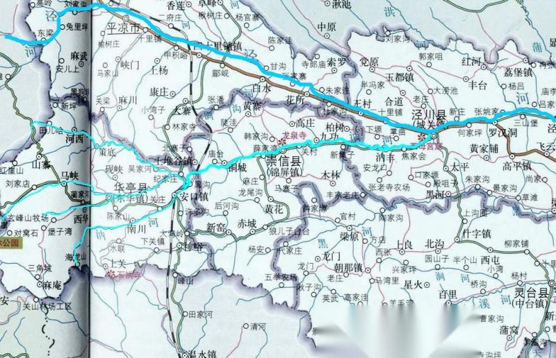 汭河的位置及干支流分布