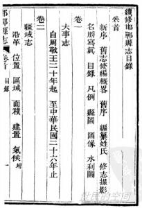 民国29年《邯郸县志》