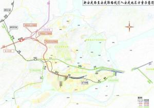 京港高速铁路引入安庆地区示意图