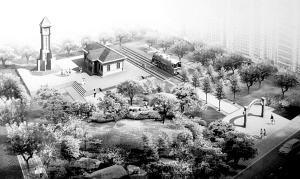 江墅铁路遗址公园鸟瞰效果图