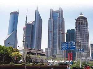 跨国公司云集的上海CBD区