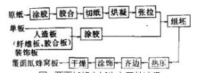图1 覆面纸蜂窝板生产工艺流程