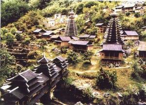 侗寨鼓楼景色