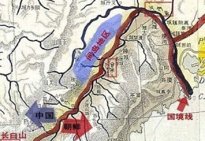 中朝国境及朝鲜生造出的间岛地区位置