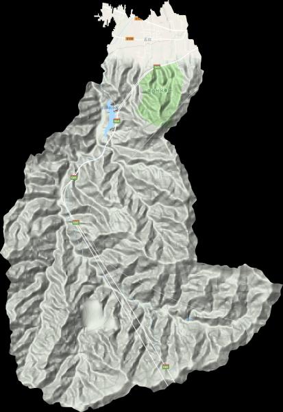 五台街道地形图