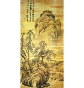 明唐寅庐山三峡桥图