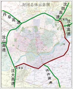 沈阳市三环路线图图片