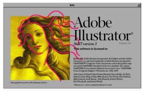 Adobe Illustrator历史版本的启动界面