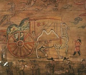 辽墓中的壁画场景 辽墓中的壁画场景