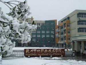 杭州万向职业技术学院雪景