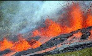 圣但尼火山爆发