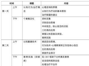 认知行为治疗的一般原理