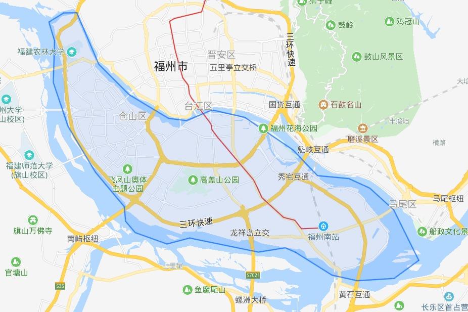 福州仓山区盖山镇地图图片