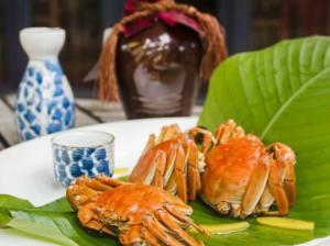 黑杜酒烹饪大闸蟹
